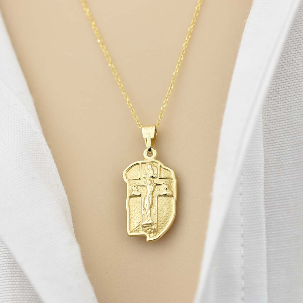 Χρυσό Φυλαχτό Κ9 Με Δύο Όψεις